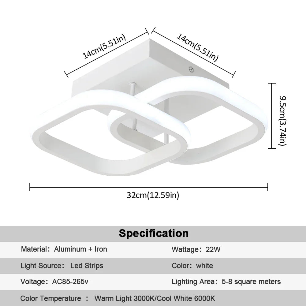 Afralia™ Acrylic Chandelier Light Modern Minimalist Ceiling Lamp for Living Dining Bedroom