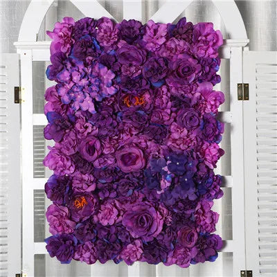 Afralia™ Silk Rose Flower Wall Decor Champagne Artificial Wedding Backdrop