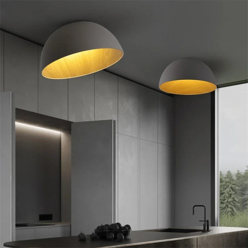 Afralia™ Luxury Inclined Bowl LED Ceiling Light for Bedroom, Living Room, Kitchen