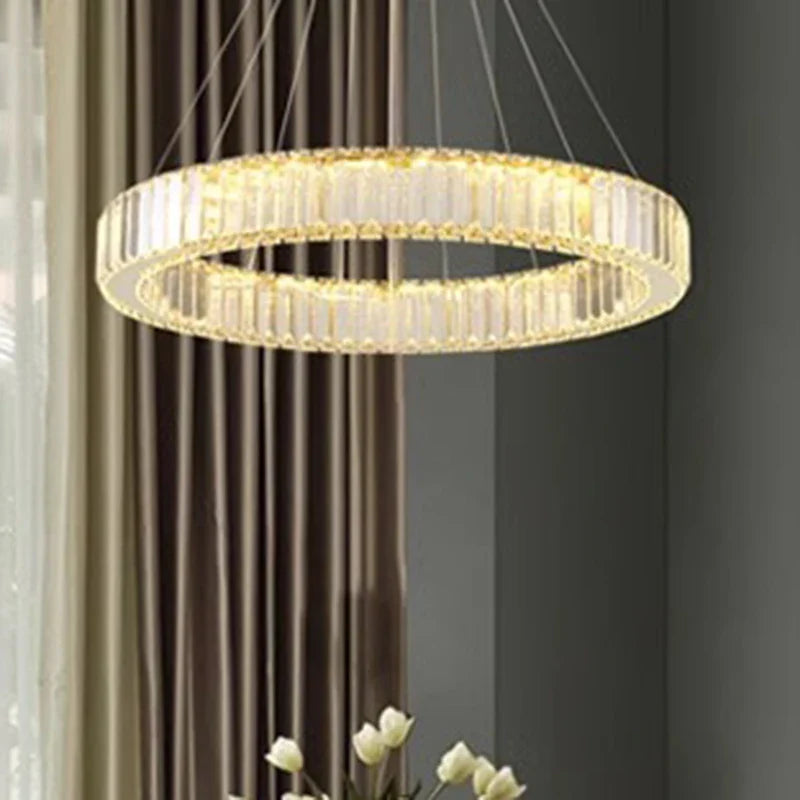 Afralia™ Crystal Chandelier: Luxury Pendant Lighting for Living Room, Staircase & Ceiling