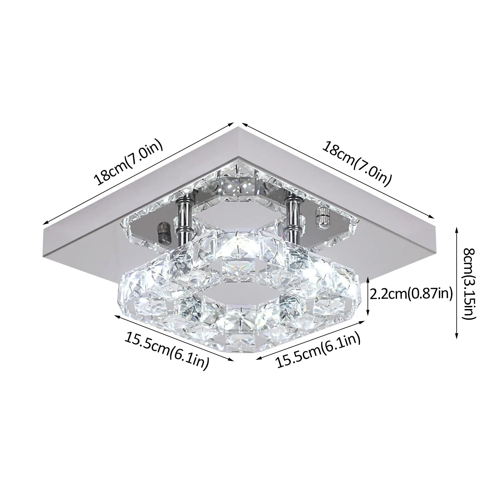 Afralia™ Crystal LED Pendant Chandelier for Dining Living Room Decor