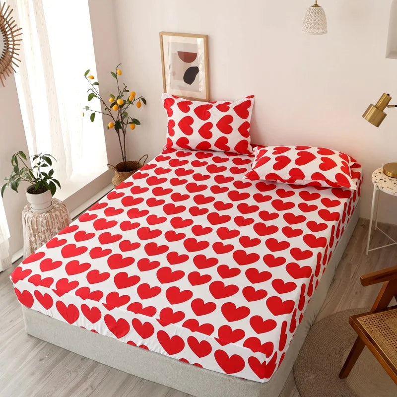 Afralia™ Night Sky Moon Fitted Sheet Set - 3Pcs, All Season Bedspread