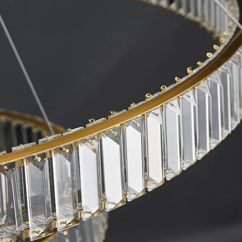 Afralia™ Crystal LED Ceiling Chandeliers: Modern Living Room Dining Room Pendant Lamp