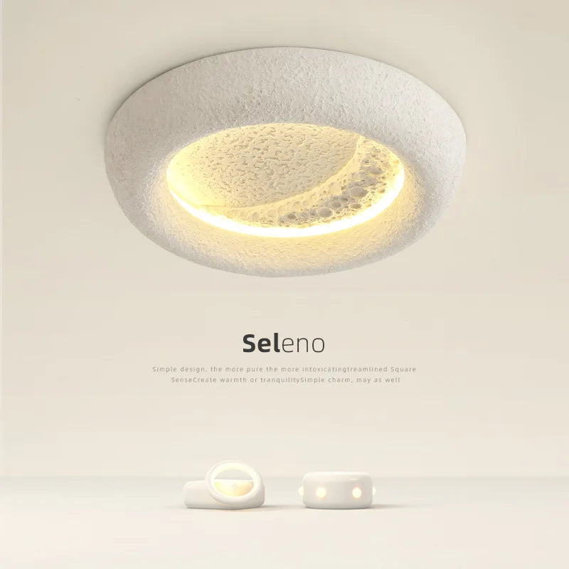 Afralia™ Modern Moon Cream Ceiling Lamp for Bedroom Living Room Children's Room