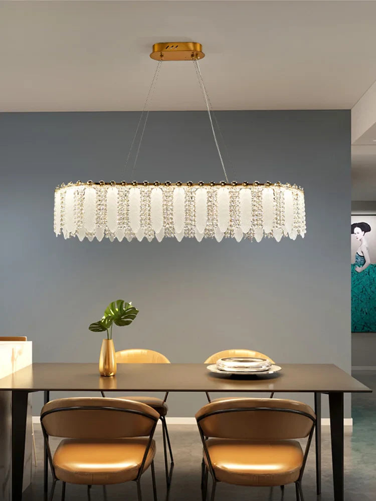 Afralia™ French Cream Wind Crystal Chandelier 2024 - Modern & Romantic Lighting for Living, Bedroom, Dining