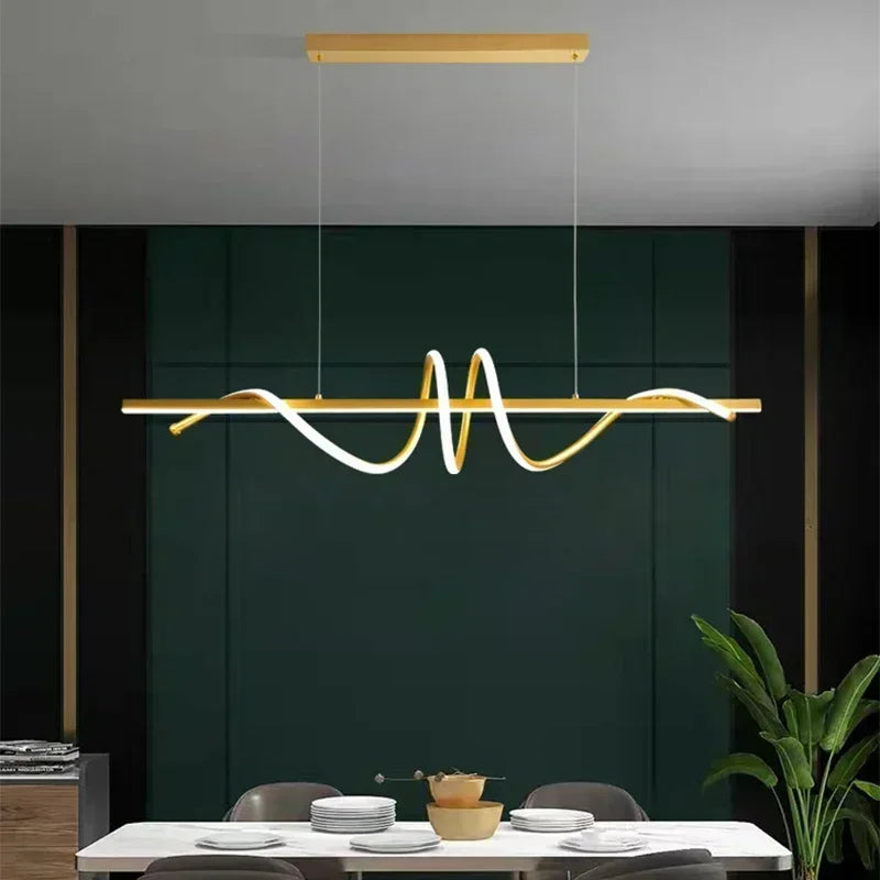 Afralia™ Modern LED Pendant Light - Elegant Aluminum Chandelier for Stylish Home Decor