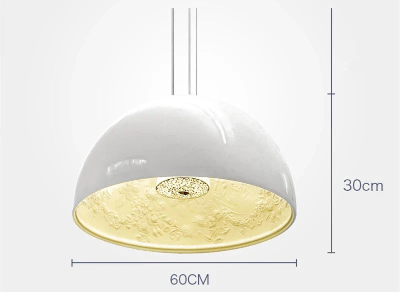 Afralia™ 3D Sky Garden Resin Chandelier with LED Lights in Black, White, Golden, and Coffee Colors