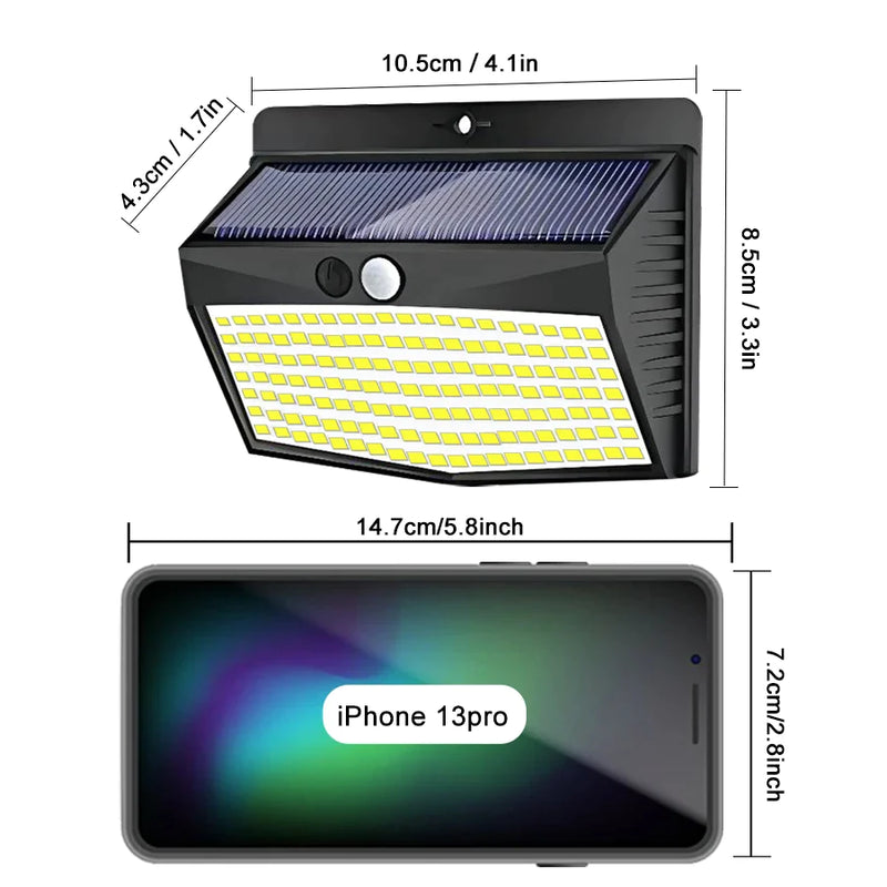 Afralia™ Solar Security Light: Outdoor Waterproof LED Garden Wall Lighting