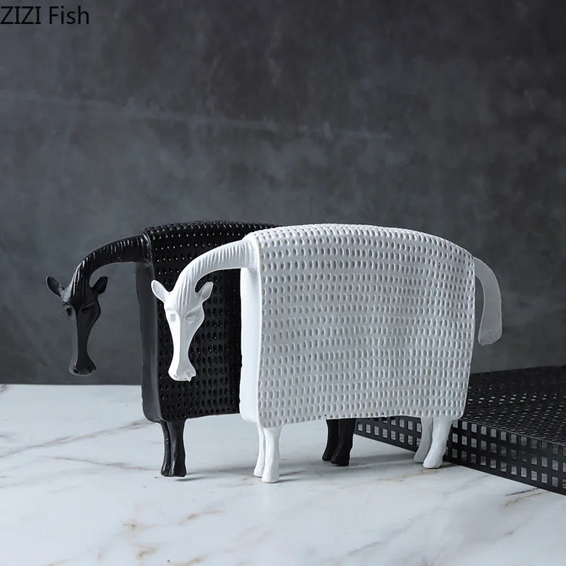 Afralia™ Armored Warhorse Resin Desk Decoration - Creative Horse Ornaments for Room Decor