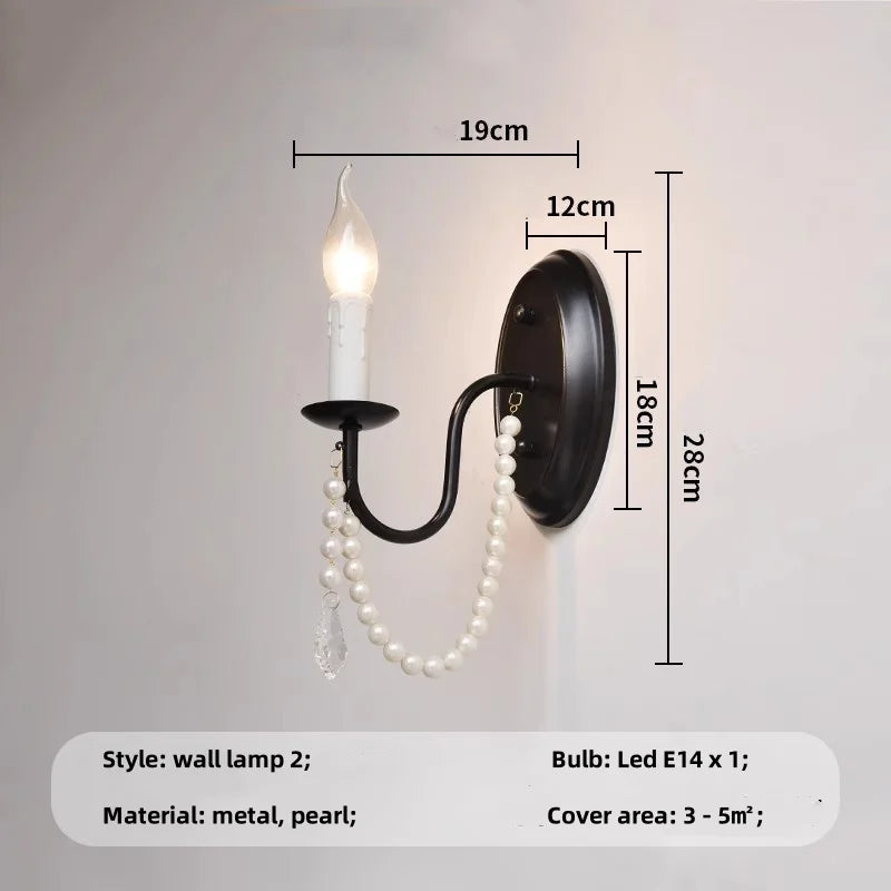 Afralia™ Black E14 Candle Chandelier: French Living Room Pendant Lighting for Home Decor