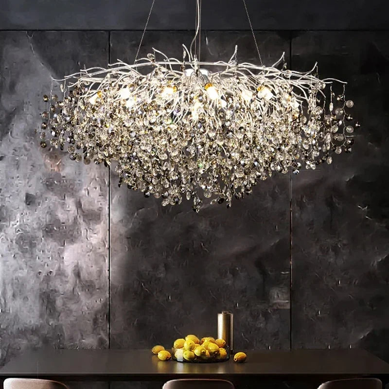 Afralia™ Crystal Chandeliers: Elegant Lighting Decor for Home Villa Living Room Bedroom