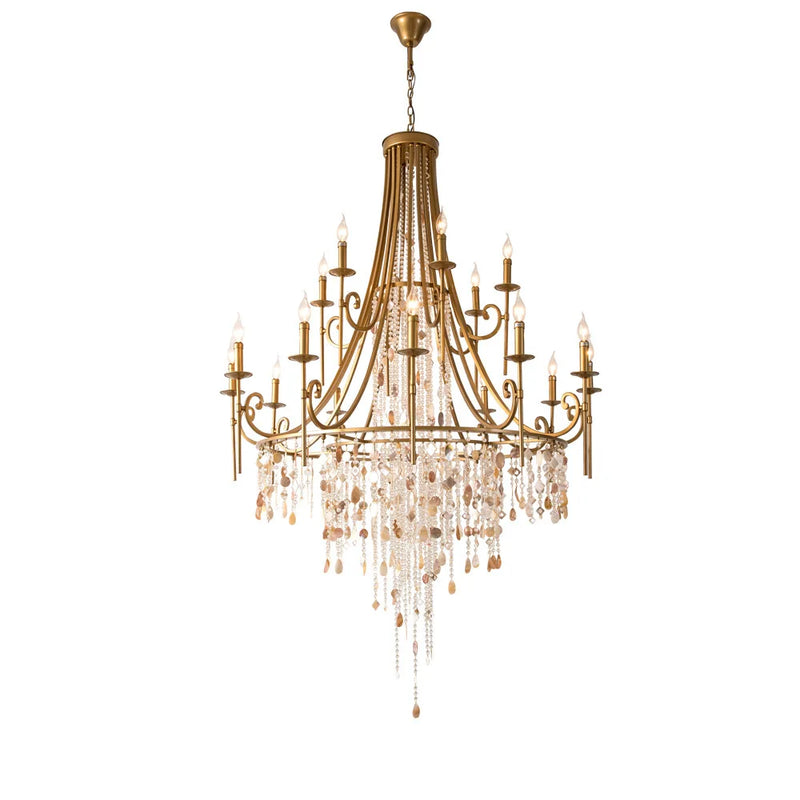 Afralia™ Retro Crystal Chandelier for Villa Living Room, Staircase, Three-Story Home Decor