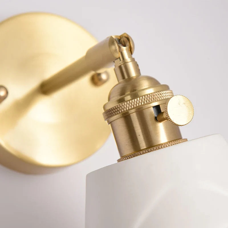 Afralia™ Vintage Japanese Ceramic LED Wall Lamp for Bathroom Mirror Bedroom