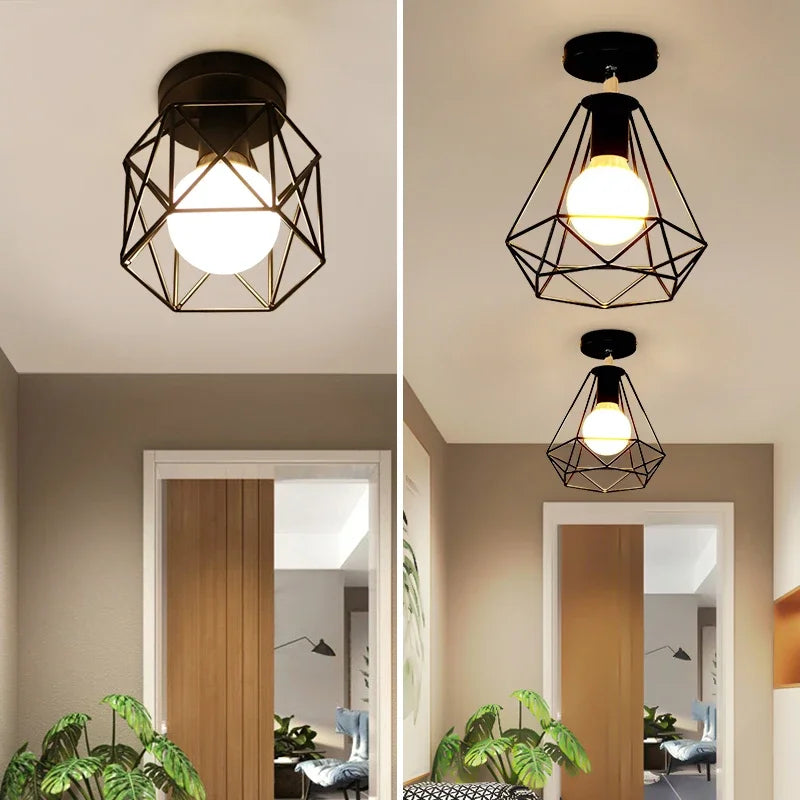 Afralia™ Retro Ceiling Lamp - American Country Style Chandelier for Bedroom Loft