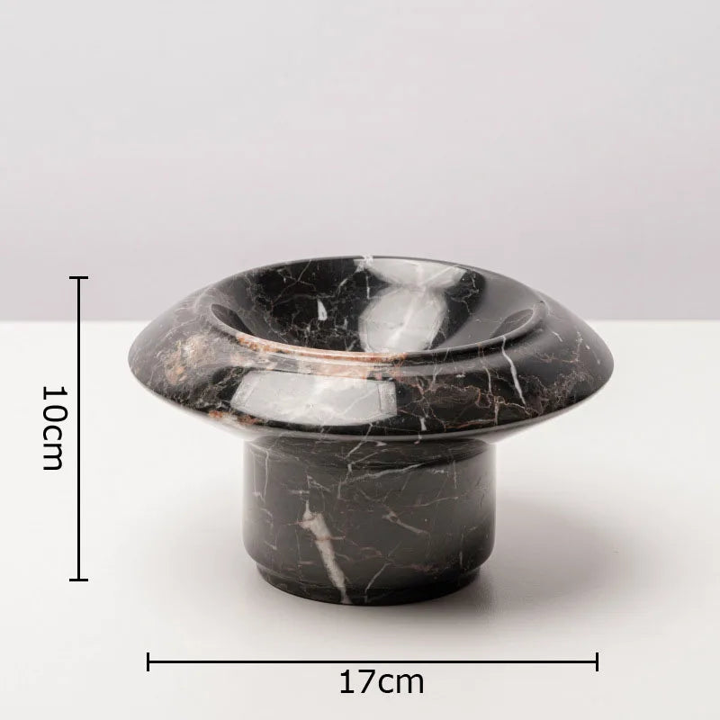 Marble Round Vase Flower Pots by Afralia™ - Modern Floral Decor and Crafts