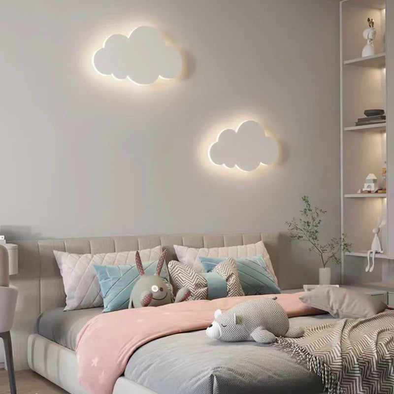 Afralia™ Cloud LED Wall Lamp for Kids Room - Colorful Cartoon Lighting