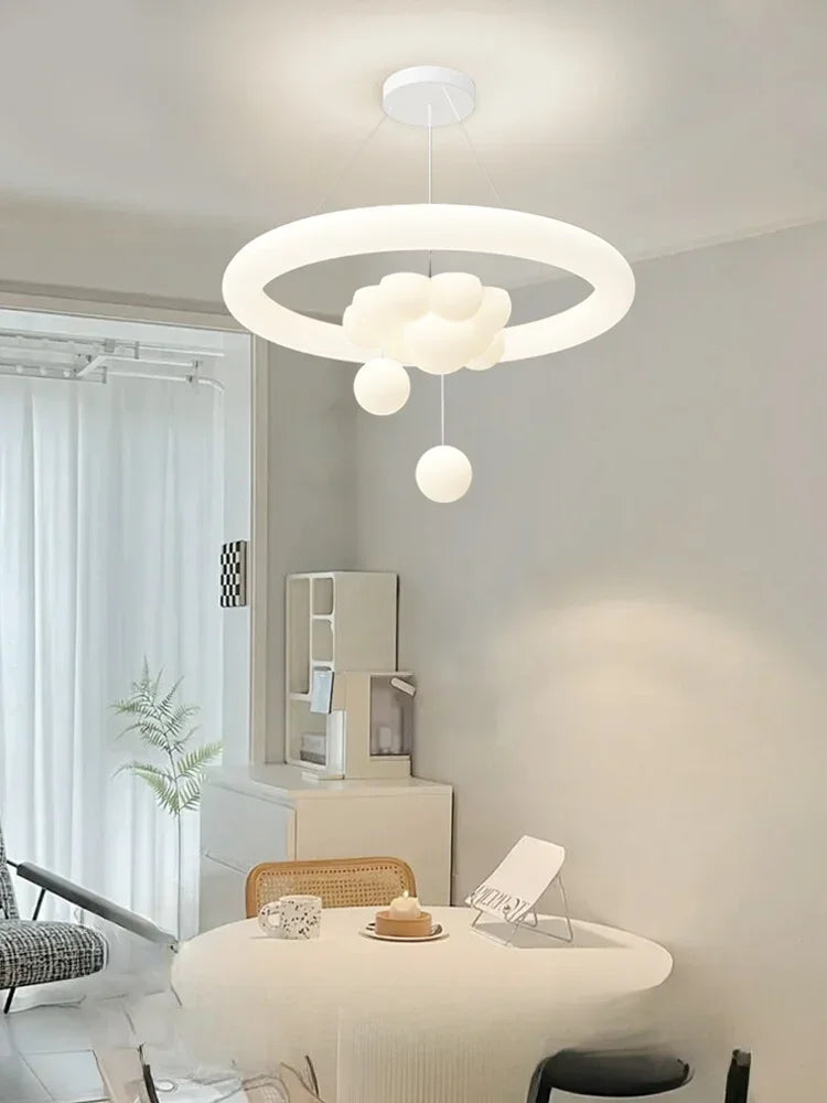 Afralia™ White Bubble Cloud LED Ceiling Lamp for Children's Room