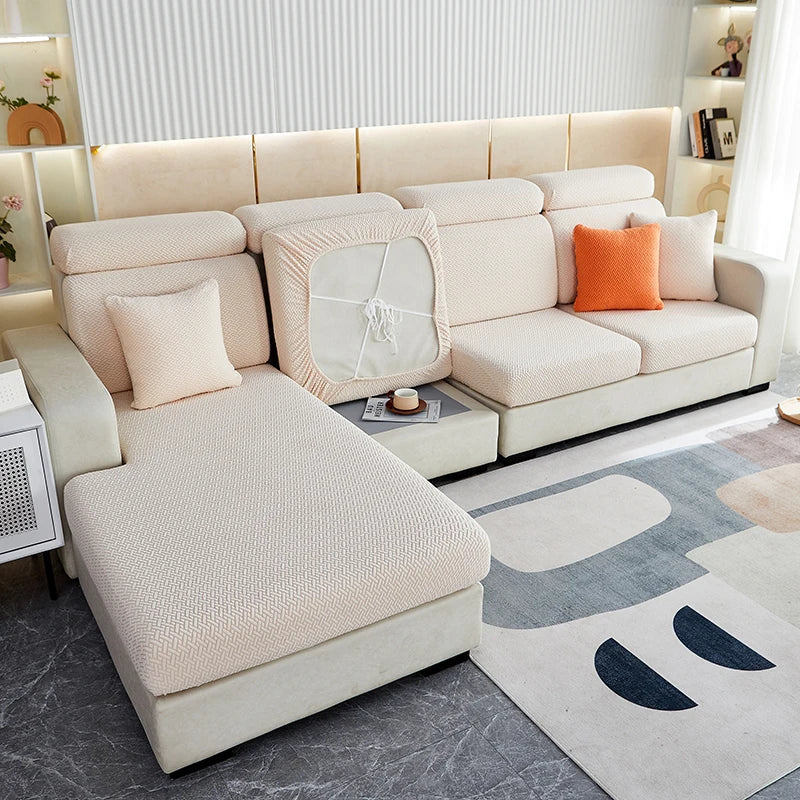 Afralia™ Jacquard Velvet Sofa Cover - Polar Fleece Stretch Slipcovers