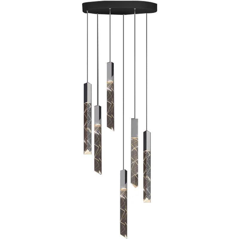 Afralia™ Luxury LED Chandelier for Staircase & Living Room - Modern Nordic Rotating Sky Lanterns