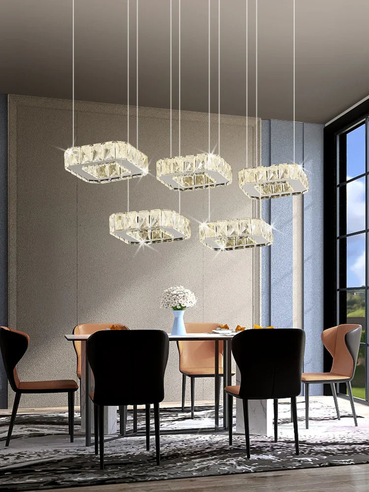 Afralia™ Luxury Nordic Crystal Pendant Light for Modern Living Room Indoor Lighting