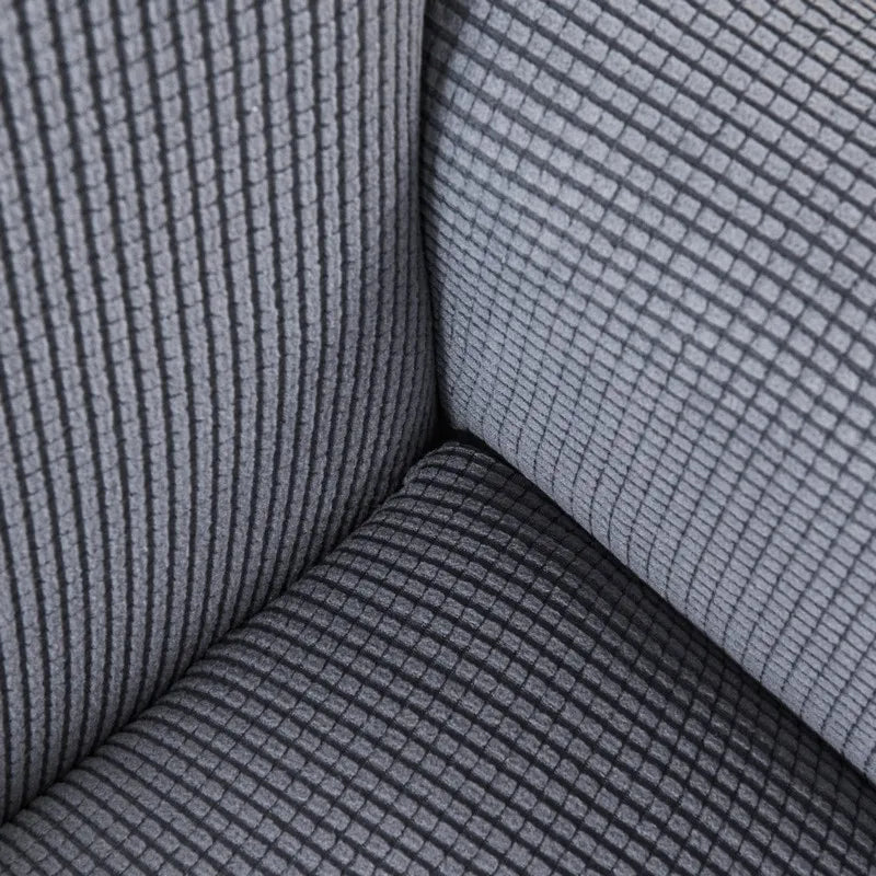 Afralia™ Stretch Fleece Sofa Cover: Solid Color Seat Slipcover for Single Round Sofas