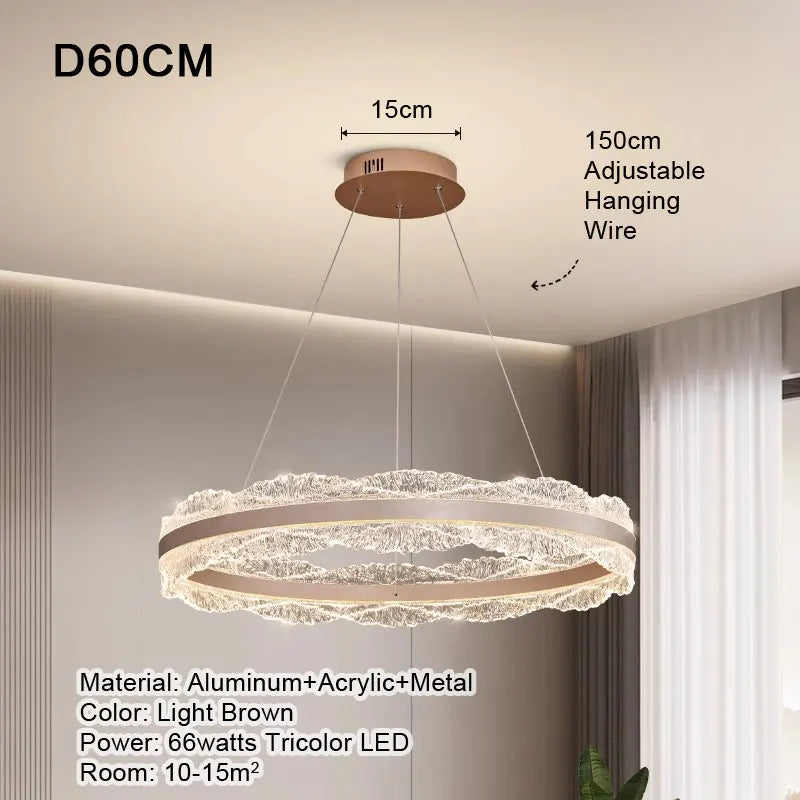 Afralia™ Modern Acrylic Texture Pendant Light for Home Decor