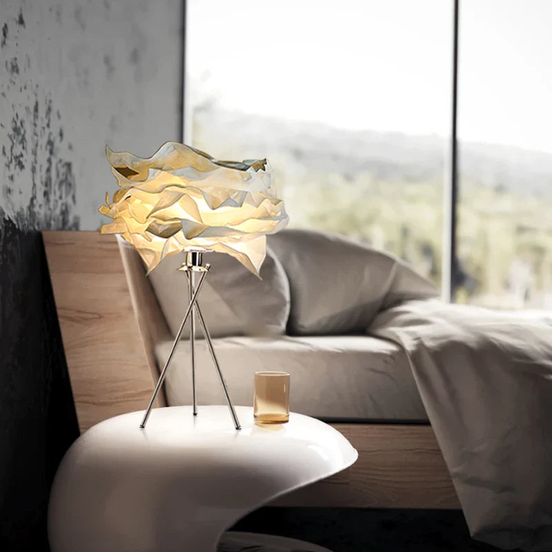 Afralia™ Nordic Paper Cloud Floor Lamp, Indoor Living Room Bedroom LED Lighting