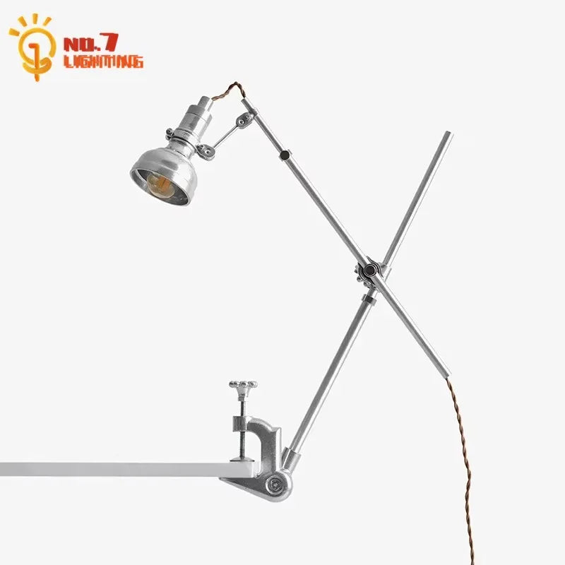 Afralia™ Vintage Swing Arm Table Lamp LED E14 Retro Flexible Desk Light