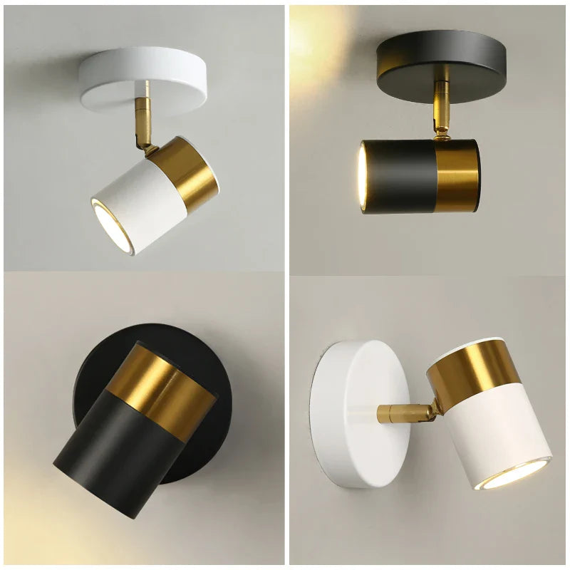 Afralia™ Modern LED Track Spotlight Ceiling Lights for Home Background Wall Living Room.