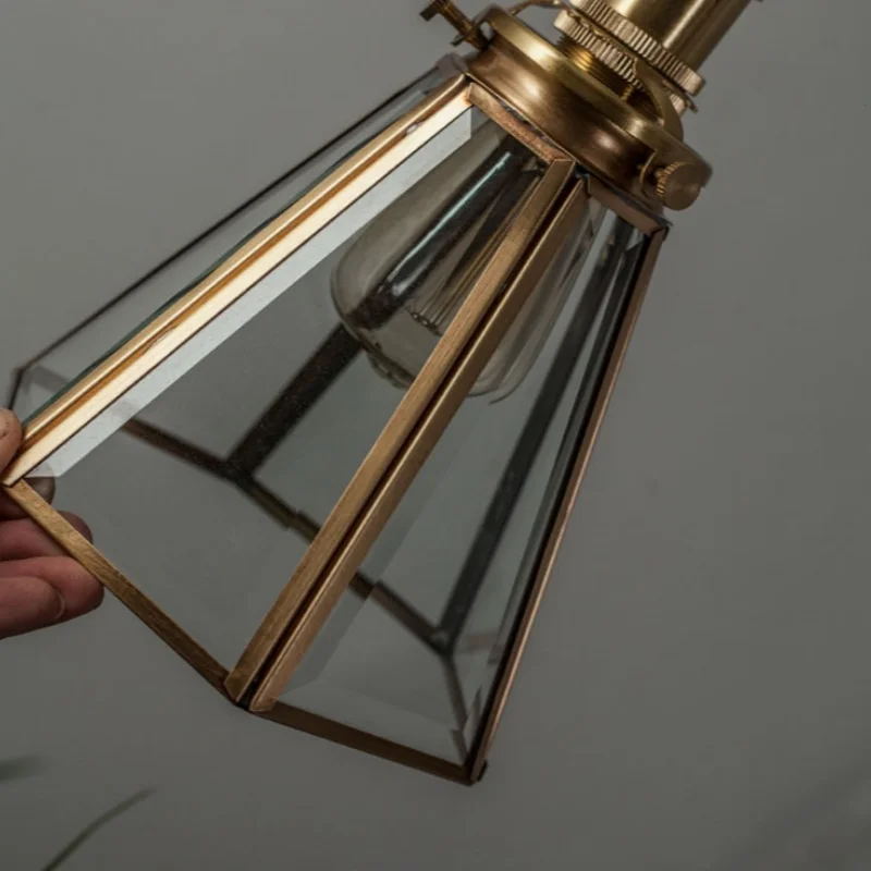Afralia™ Nordic Brass Glass LED Wall Lamp Switch Modern Vintage Sconce Interior Lighting