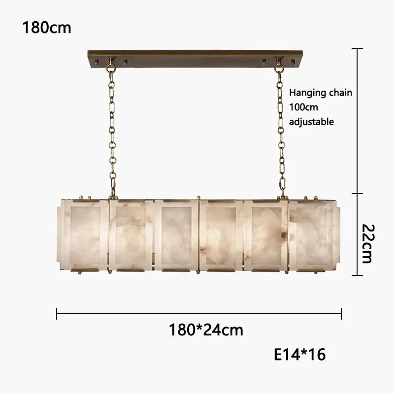 Afralia™ Dimmable LED Marble Art Chandelier Ceiling Light for Dinning Room