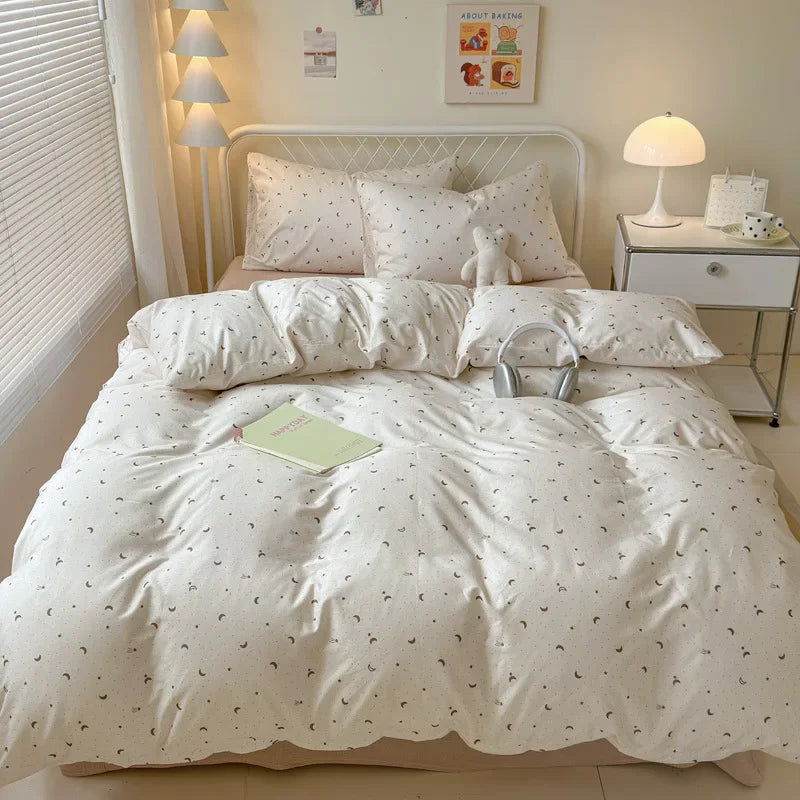 Afralia™ Children Cartoon Print Bedding Set, Double-Layer Yarn Quilt Cover, Cozy Bedroom Decor