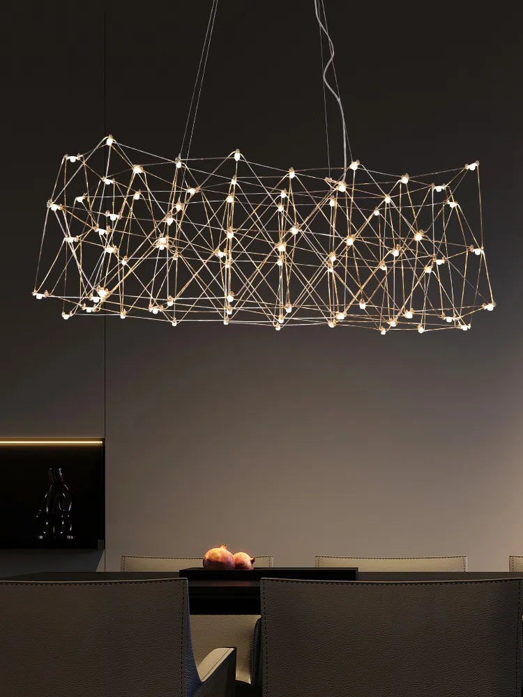 Afralia™ Stainless Steel Chandelier - Modern Luxury Lighting for Home, Bar, and Cafe