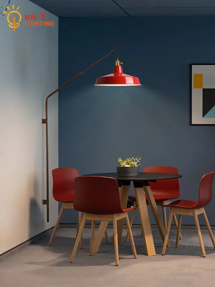 Afralia™ Gold/Black Swing Arm Telescopic Wall Lamp LED E27 - Designer Hotel Restaurant Hall