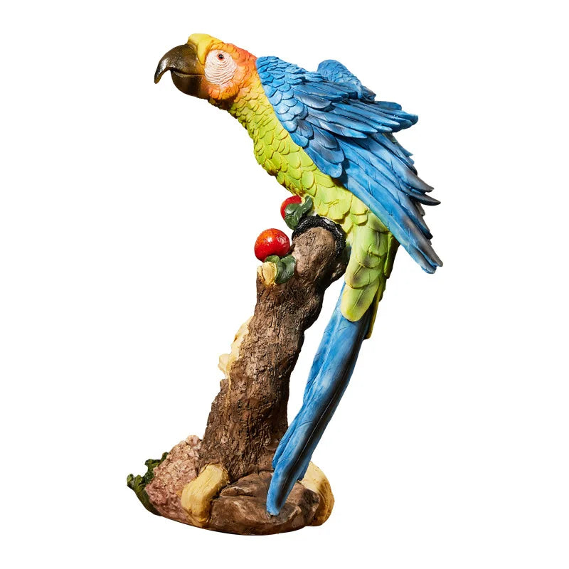 Afralia™ Resin Parrot Figurine Ornament for Bird Lovers and Home Decor
