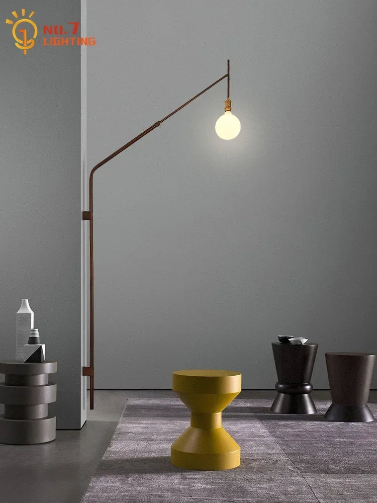 Afralia™ Gold/Black Swing Arm Telescopic Wall Lamp LED E27 - Designer Hotel Restaurant Hall