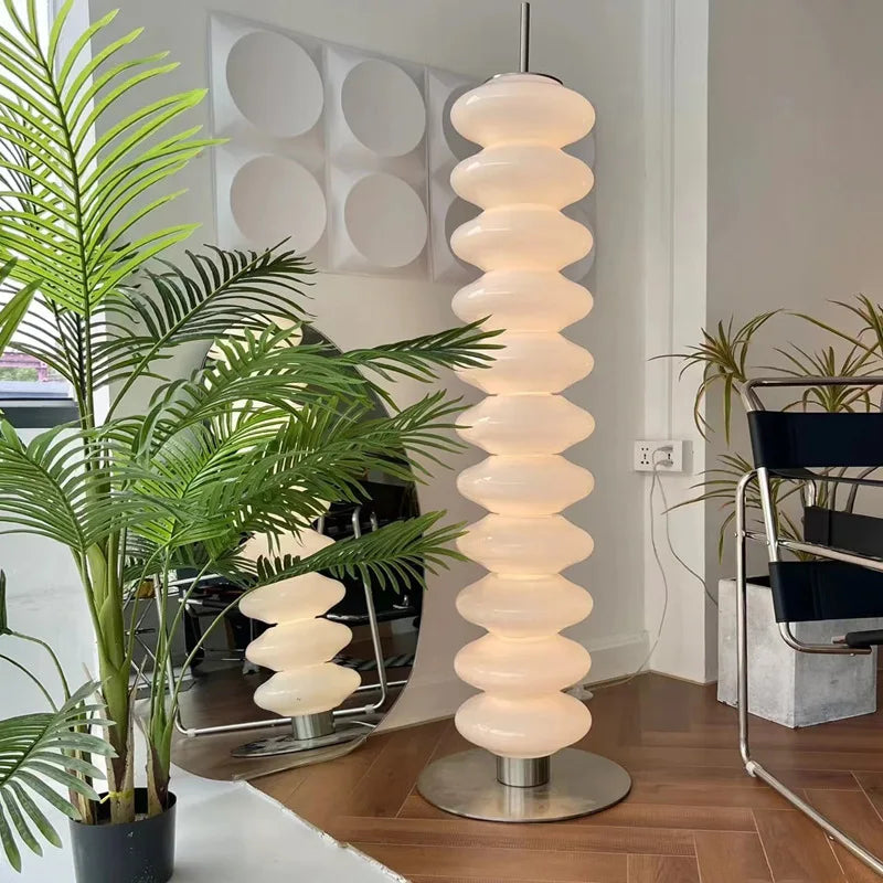 Afralia™ LED Gourd Sanding Floor Lamp: Nordic Design for Living Room, Bedroom & Shop