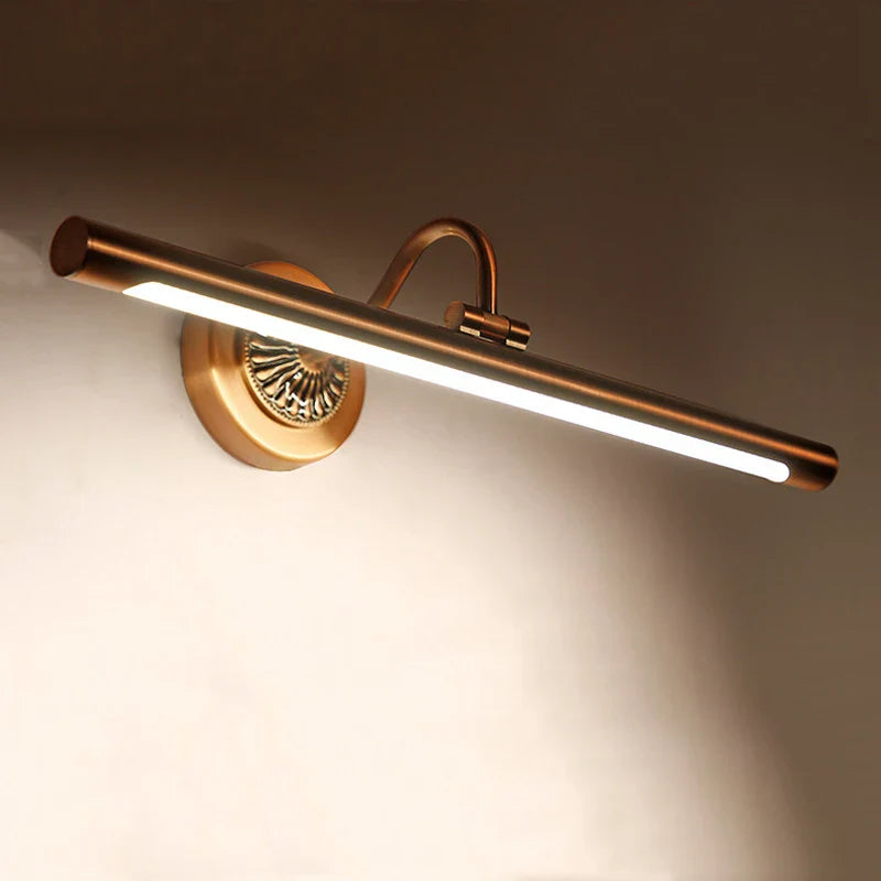 Afralia™ Red Bronze LED Bathroom Light 8W Gold Wall Lamp for Bedroom and Dressing Room