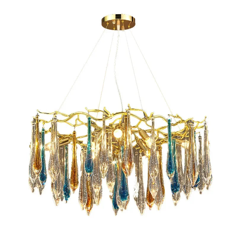 Afralia™ Bird's Nest Crystal LED Chandelier: Modern Bubble Pendant Light for Living Room & Bedroom.