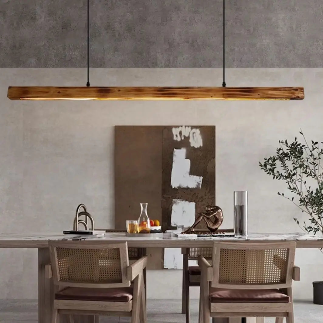 Afralia™ Vintage Log Lamp: Japanese Style, Creative, Zen Chandelier for Restaurant, Bar, and Home