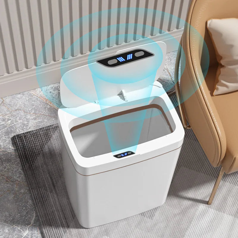 Afralia™ Smart Sensor Trash Can: Stylish Narrow Bin, Automatic & Waterproof for Kitchen & Bathroom
