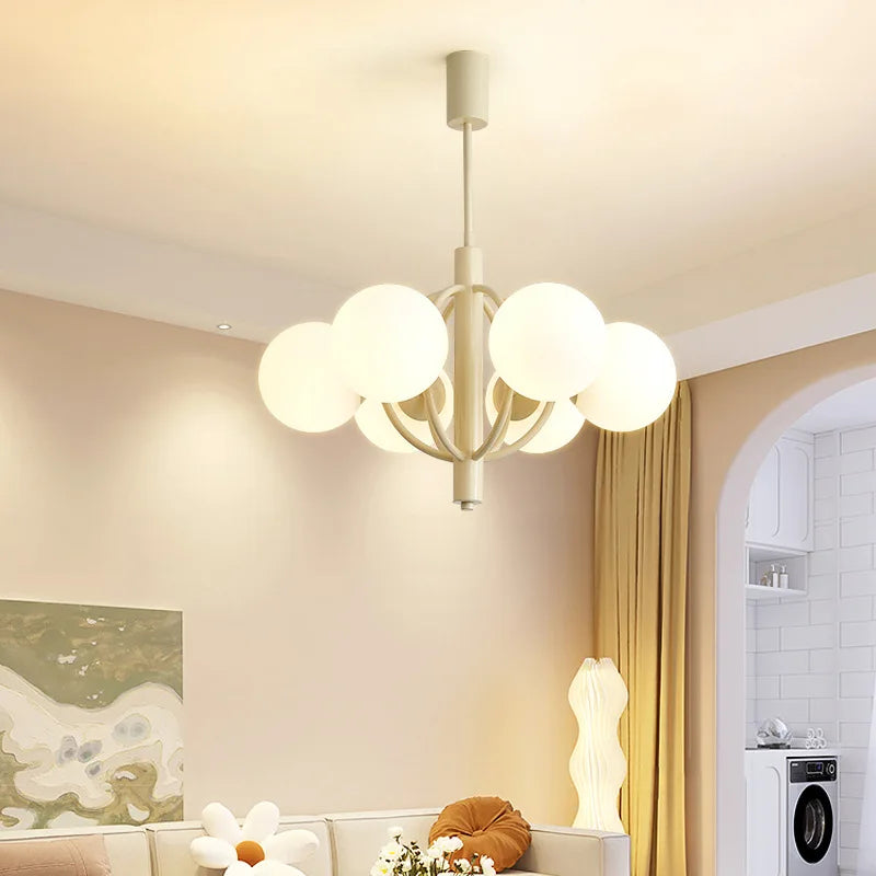 Afralia™ Transparent Glass Chandelier for Home Dining Room Ceiling Decoration