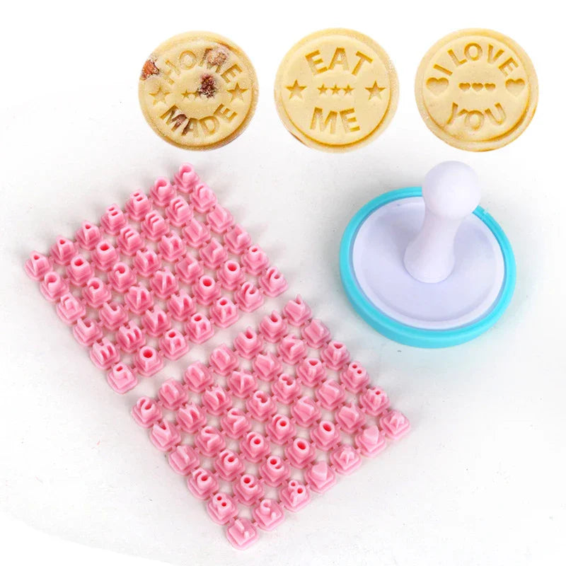 Afralia™ Cookie Stamps Letters Number Mold Set for Baking Decoration, Kitchen Tools