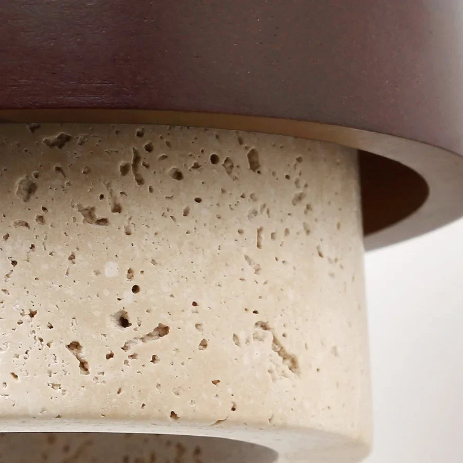 Afralia™ LED Wood Pendant Light Fixture Wabi Sabi Hang Lamp for Living Room