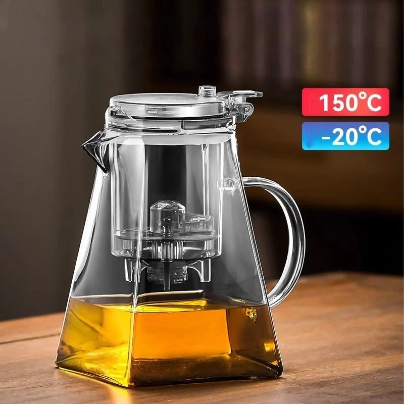 Afralia™ Glass Teapot Set with Heat-Resistant Filter, Perfect for Brewing Tea and Infusions