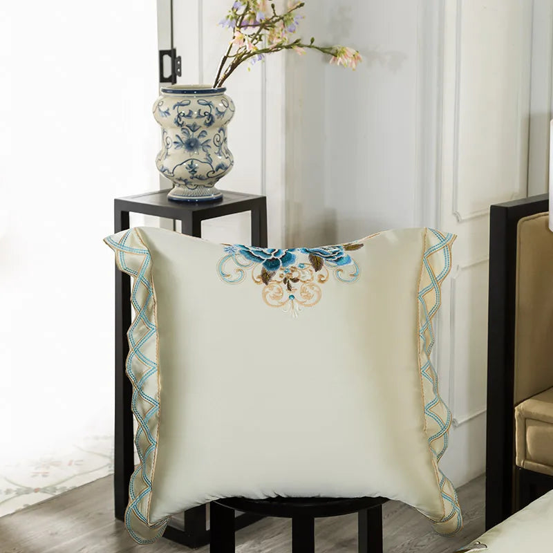 Afralia™ 200S Embroidery Egyptian Cotton Bedding Set Queen King Linens