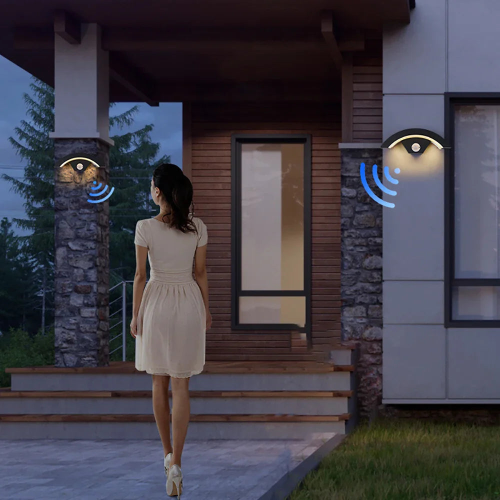 Afralia™ Motion Sensor LED Outdoor Wall Light - Waterproof IP65 Porch Garden Balcony Lamp