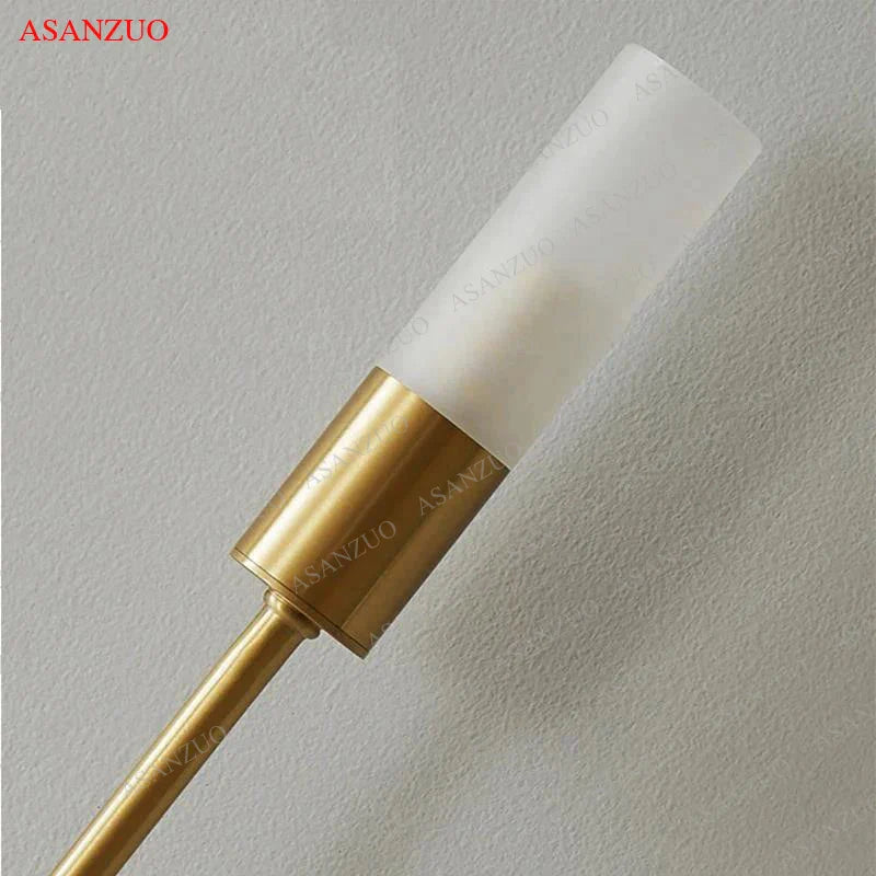 Afralia™ LED Gold Candlestick Wall Light for Indoor Decor and Ambiance