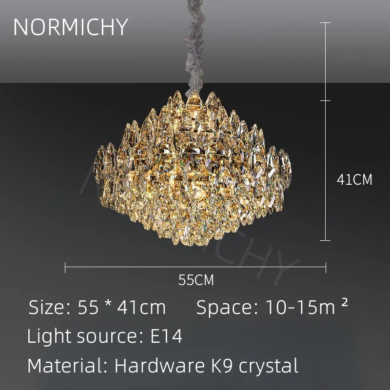 Afralia™ Crystal Pendant Light - European Style LED Dining Room & Bedroom Fixture