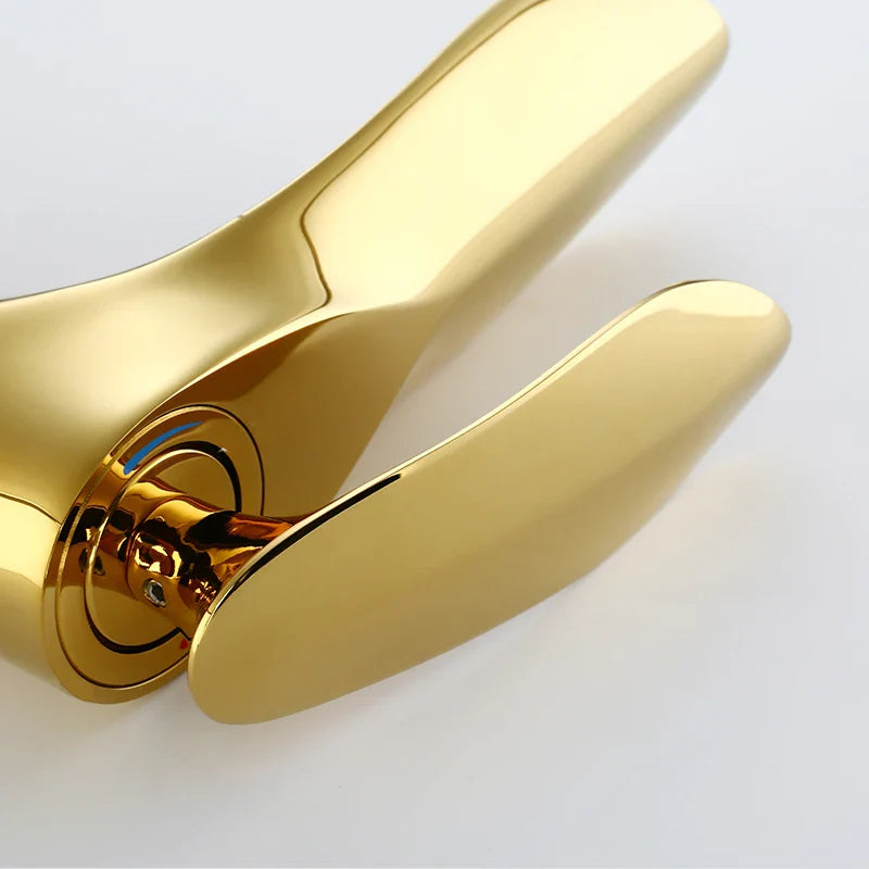 Afralia™ Gold Basin Mixer Tap High Golden Waterfall Faucet for Washbasin and Toilet